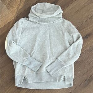Athleta funnel neck grey sweatshirt